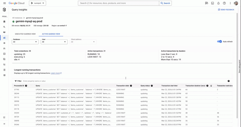 Requ&ecirc;tez vos donn&eacute;es rapidement avec Cloud SQL Studio
